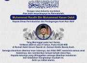 Kadis Perindag Meninggal Dunia, Plt Gubernur Sampaikan Belasungkawa