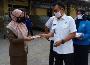 BNNP Aceh Bagi 300 Masker Kepada Petugas Gabungan Dikantor Satpol PP WH