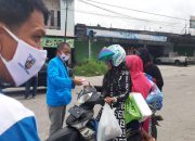 Jelang Idul Fitri, KNPI Bener Meriah Kembali Bagikan Masker kepada Masyarakat