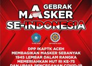 Peringati Hari Kemerdekaan, IKAPTK Aceh Bagikan 1.945 Masker