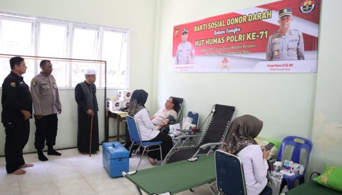 Meriahkan HUT Ke-71 Humas Polri, Polres Aceh Besar Gelar Donor Darah