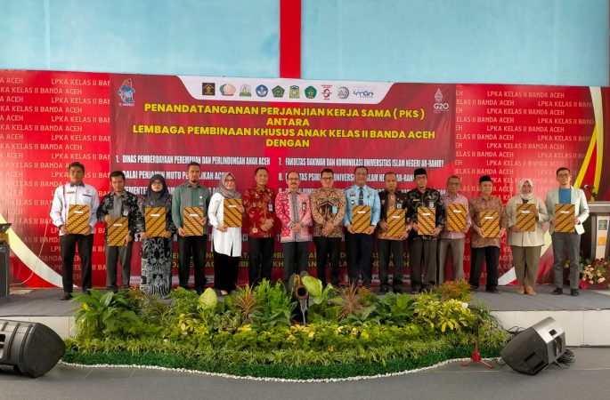 11 Stakeholder Tandatangani PKS dengan LPKA Kelas II Banda Aceh