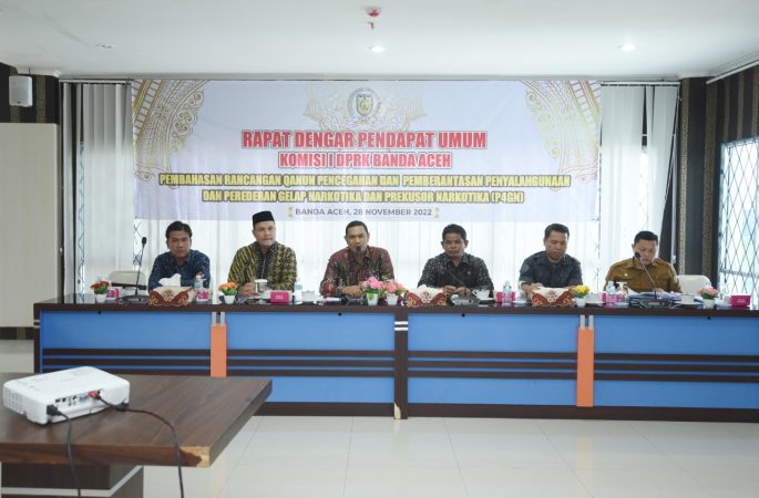 DPRK Banda Aceh Gelar Rapat Dengar Pendapat Umum Raqan P4GN