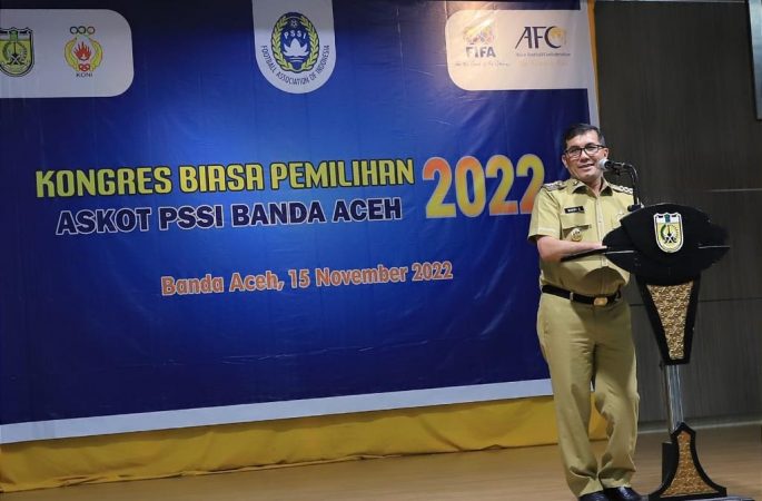 Buka Kongres Askot PSSI, Pj Wali Kota: Momentum Kebangkitan Sepakbola Banda Aceh