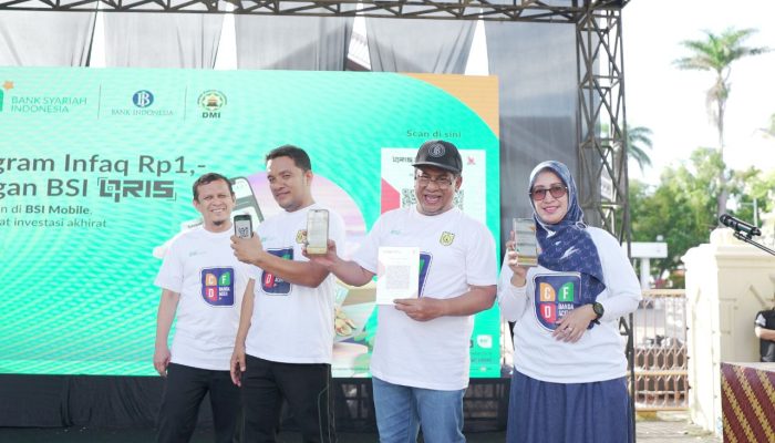 BSI, BI, DMI, & Pemko Banda Aceh Luncurkan Infaq Rp1 Via QRIS 