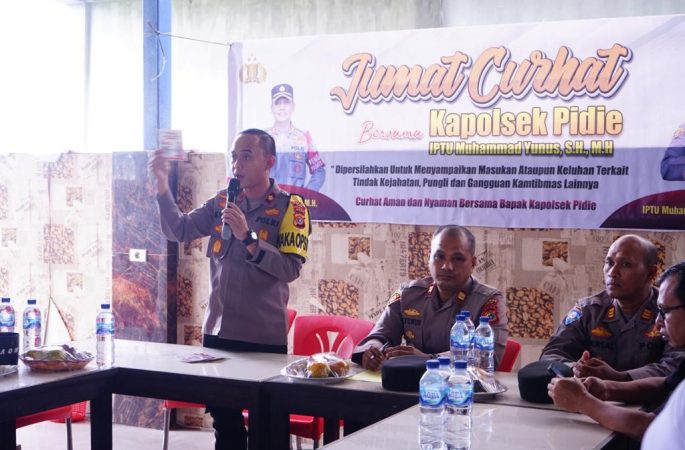 Wakapolres Pidie Serap Informasi Masyarakat Melalui Jumat Curhat