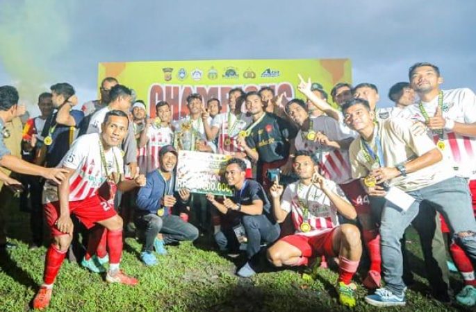 Persela Lampanah Boyong Piala Kapolres Aceh Besar