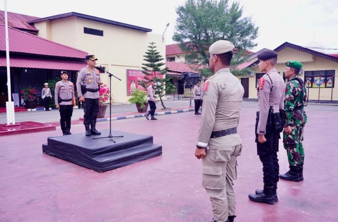 Kapolres Pidie Pimpin Apel Gelar Pasukan Operasi Lilin Seulawah 2022