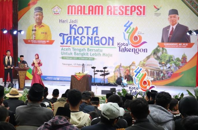 Pesan Pj Bupati Aceh Tengah di Malam Resepsi Hari Jadi 446 Tahun Kute Takengon