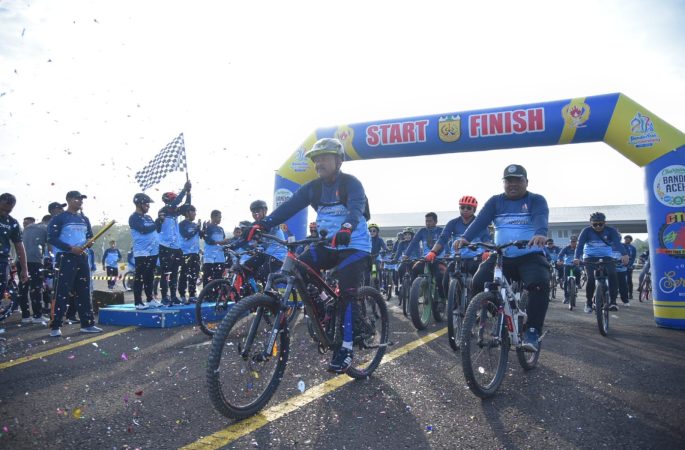 Meriahkan HUT ke 77 TNI AU, Lanud SIM Gelar Fun Bike