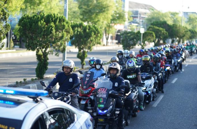 Sambut Hari Bhayangkara, Polresta Banda Aceh Gandeng Komunitas Gelar Safety Riding