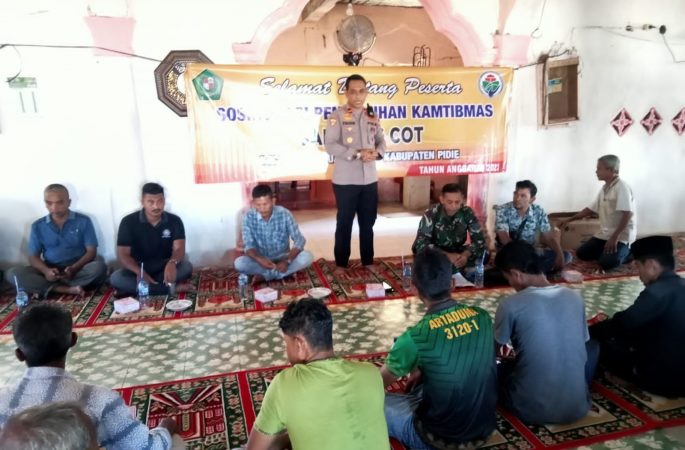 Polsek Muara Tiga Lakukan Penyuluhan Sosialisasi Kanntimas Tentang Hukum