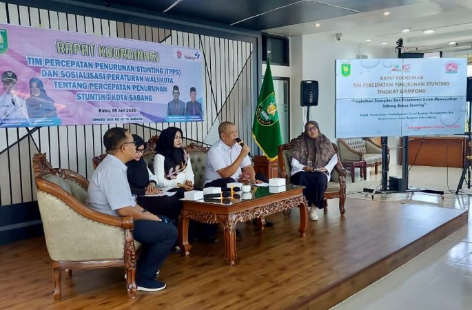 Tekan angka stunting, Pemko Sabang Terus Tingkatkan Peran TPPS Gampong