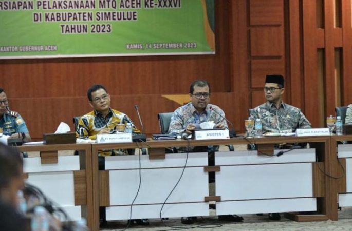 Pemerintah Aceh dan Pemkab Simeulue Bahas Persiapan MTQ Provinsi ke-36