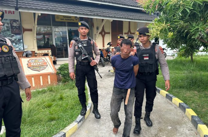 Tim URC Polres Lhokseumawe Amankan Terduga Pelaku Pencurian