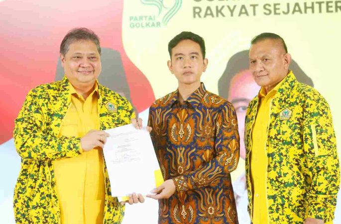 Partai Golkar Resmi Usung Gibran Jadi Cawapres Prabowo