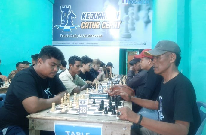 Peserta Apresiasi Catur Cepat Media Pos Aceh