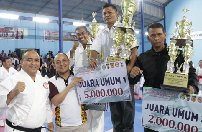 Wadokai Aceh Juara Umum Kejuaraan Karate Piala Kapolresta Banda Aceh