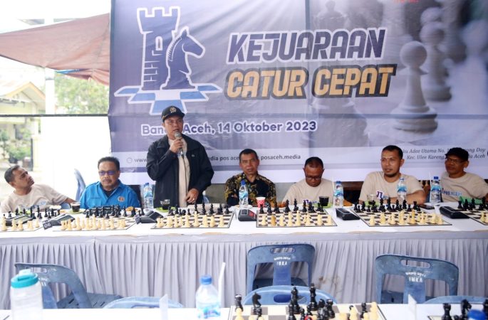 Buka Kejuaraan Catur Cepat HUT ke 11 Media Pos Aceh, Isnaini Beri Aplus Cukup Meriah