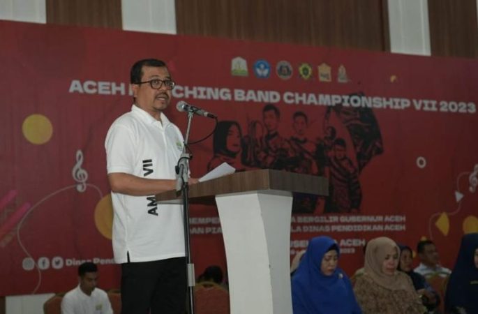 Pj Gubernur Aceh Buka Lomba Marching Band AMBC 2023