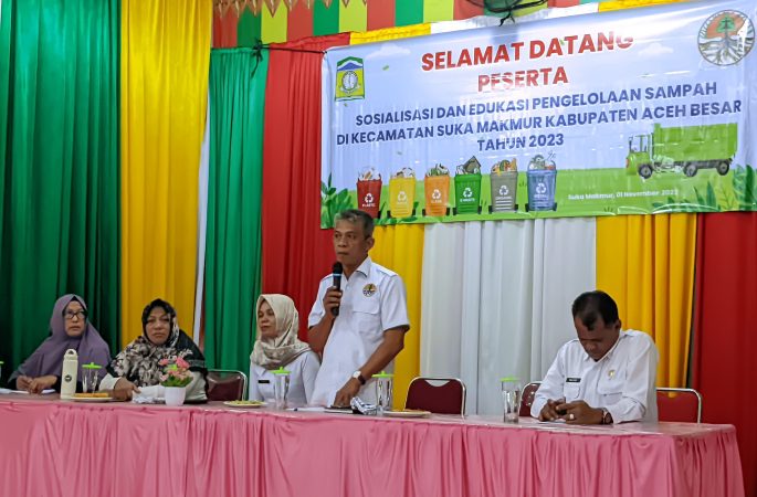 DLH Aceh Besar Gelar Sosialisasi dan Edukasi Pengelolaan Sampah di Kecamatan Sukamakmur