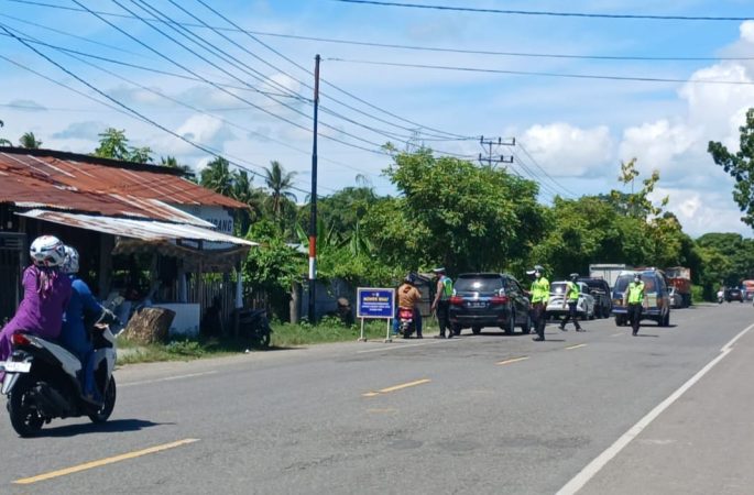 Personil Satlantas Polres Pidie Lakukan Patroli Hunting System