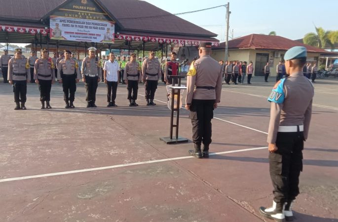 Polres Pidie Kerahkan Personel Lakukan Pengamanan Konvoi Kampanye