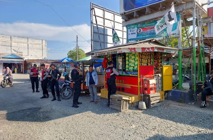 Cegah Guantibmas, Personil Polres Aceh Besar dan BKO Brimob Polda Aceh Patroli Perintis Presisi