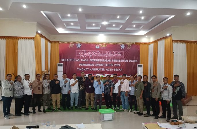 Selesai Rapat Pleno Terbuka Hasil Pemilu 2024 Aceh Besar