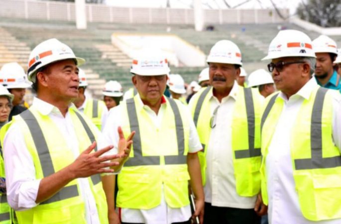 Menko PMK dan Pj Gubernur Aceh Tinjau Venue Utama PON XXI Stadion Harapan Bangsa