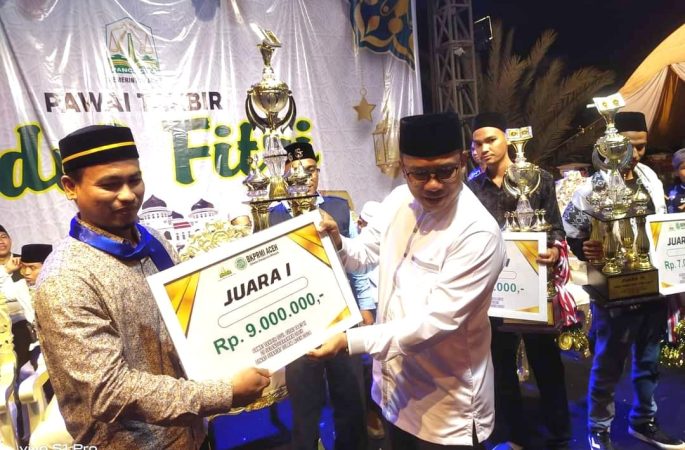 Aceh Besar Boyong 5 Juara Takbir Keliling Pemerintah Aceh
