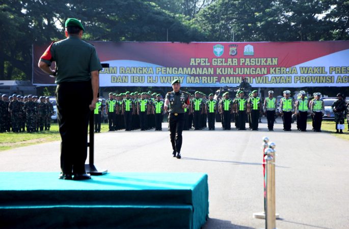 Dandim 0101/Kota Banda Aceh Pimpin Pasukan Pengamanan VVIP Kunker Wapres RI di Aceh