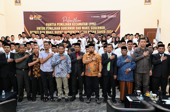Hadiri Pelantikan PPK, Pj Bupati Aceh Besar Tegaskan Agar Bekerja Sesuai Kode Etik