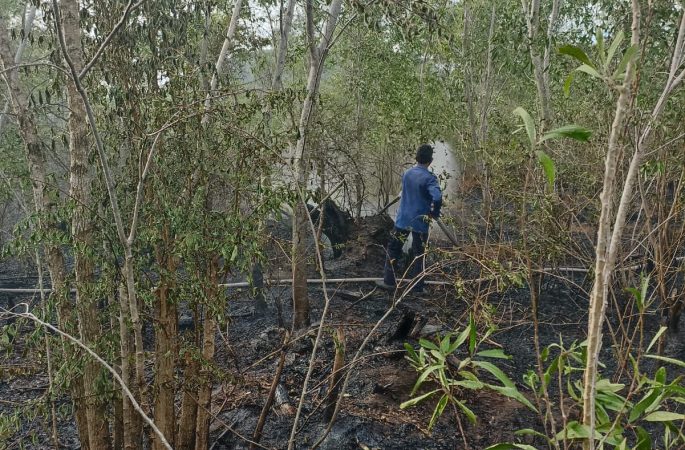 Kebakaran Lahan di Lampuuk Berhasil Dipadamkan, BPBD Aceh Besar Kerahkan Dua Armada