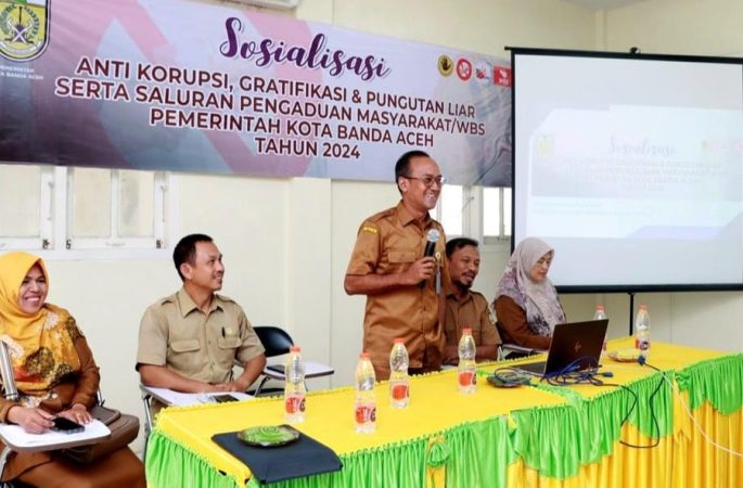 Sekdisdikbud Kota Banda Aceh Buka Sosialisasi Anti Korupsi dan Gratifikasi