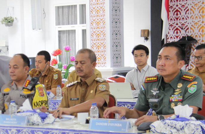 Hadiri Rakor Pengendalian Inflasi Daerah, Dandim 0101/KBA Sambut Baik Arahan Sekjen Kemendagri