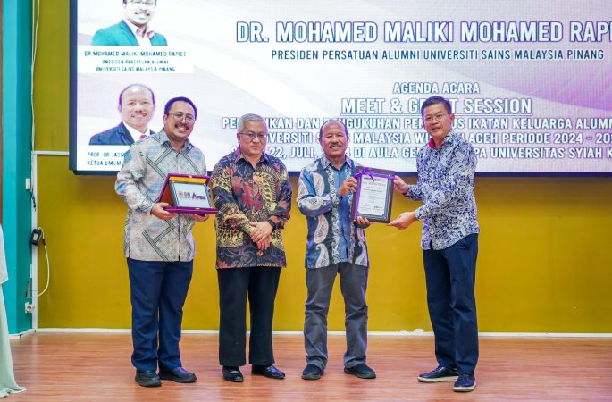 Prof Jasman J. Ma’ruf Dilantik Jadi Ketua Alumni Universiti Sains Malaysia Wilayah Aceh