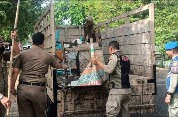 PON Makin Dekat, Satpol PP dan WH Kota Banda Aceh Intensifkan Penertiban PKL Sekitar Venue