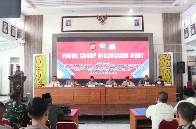Pemkab Pidie Gelar FGD Sinergikan Pengamanan PON XXI Aceh-Sumut dan Pilkada 2024