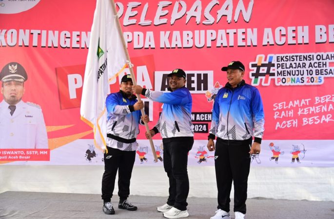 Pj Bupati Lepas 300 Atlet Kontingen Popda XVII Aceh Besar