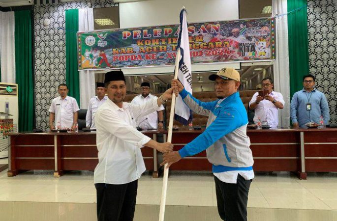 Lepas Kontingen Popda Agara, Pj Bupati: Jaga Nama Baik Daerah