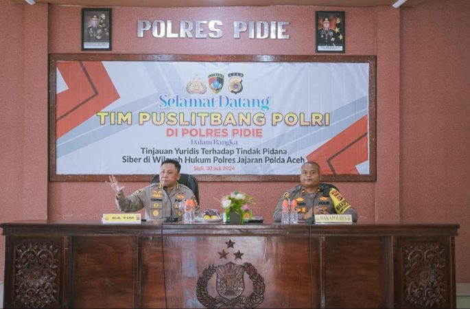 Tim Puslitbang Polri Kunjungi Polres Pidie