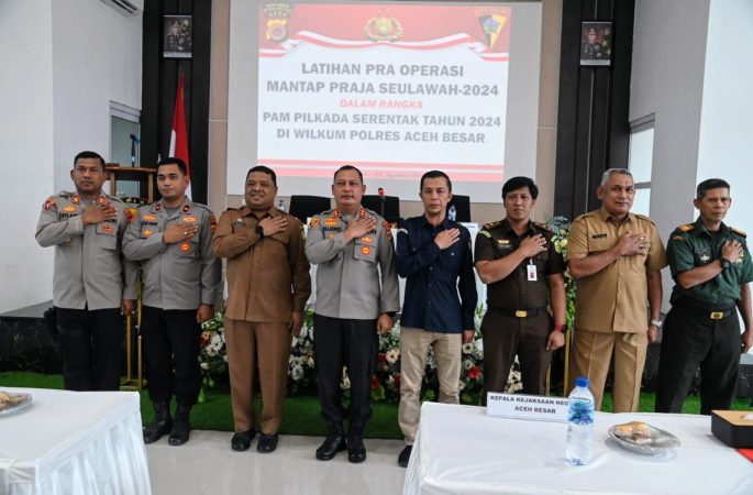 Wakili Pj Bupati, Sekda Sulaimi Hadiri Pembukaan Latihan Pra Ops Mantap Praja Seulawah 2024