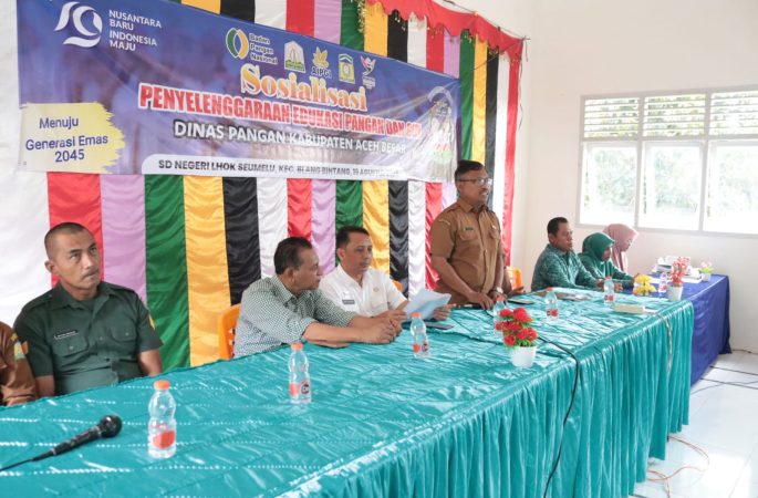 Dinas Pangan Aceh Besar Kembali Sosialisasi Genius dan Pemberian Kudapan Pertama