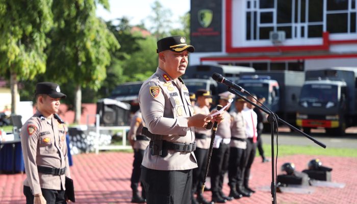 Kapolres Aceh Besar Pimpin Apel Gelar Pasukan Operasi Mantap Praja Seulawah 2024