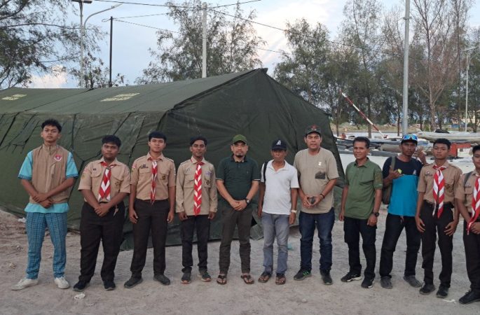 Pramuka Banda Aceh Bantu Tenda, Layar Aceh Terancam tak Ikut PON karena Belum Ada Peralatan