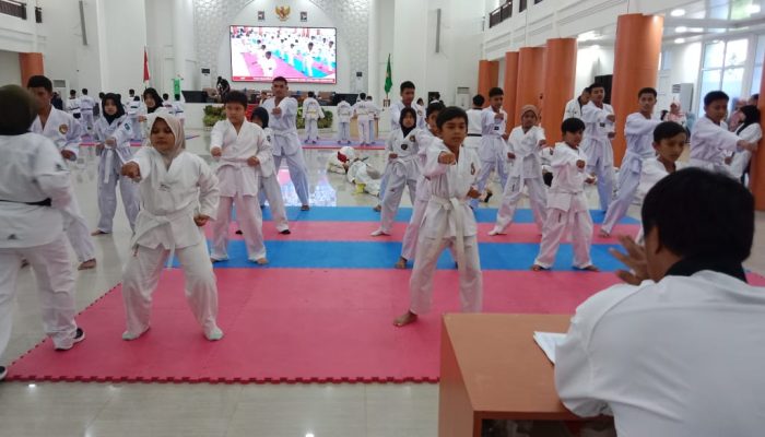Pengcab TI Aceh Besar Gelar Ujian Kenaikan Tingkat Taekwondo se-Aceh Besar