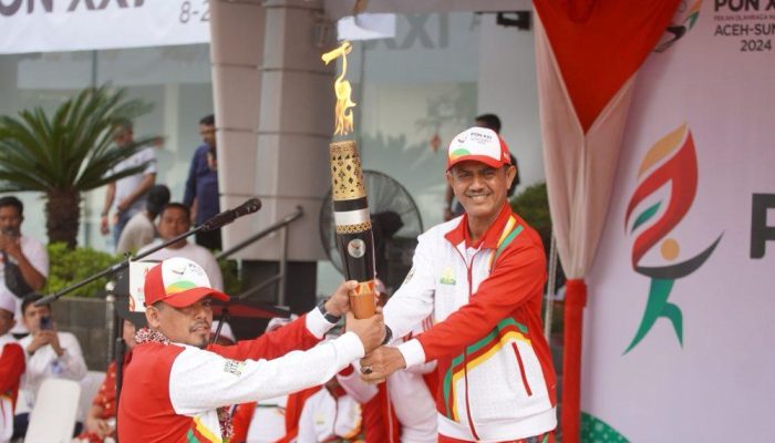 Pj Wali Kota Banda Aceh Sambut Kirab Api PON XXI Aceh-Sumut 2024