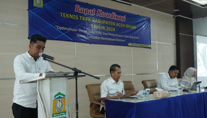 Turunkan Kemiskinan Ekstrem Nol Persen Pada 2024, Pemkab Aceh Besar Gelar Rakor Teknis