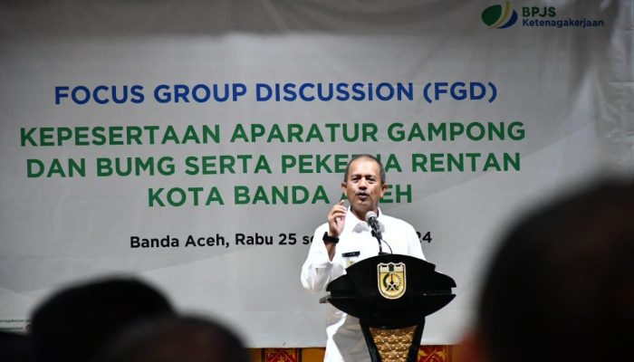Pj Wali Kota Harapkan Seluruh Aparatur Gampong Terlindungi Program BPJS Ketenagakerjaan